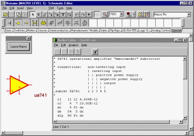 Entering into a spice simulation macro model