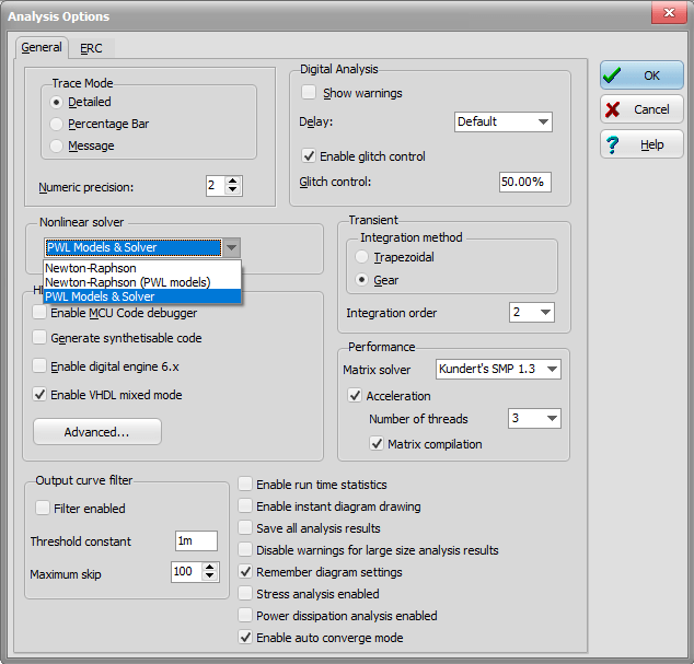 DC-DC Buck converter Startup Spice vs.PWL_Analysis Dialog 