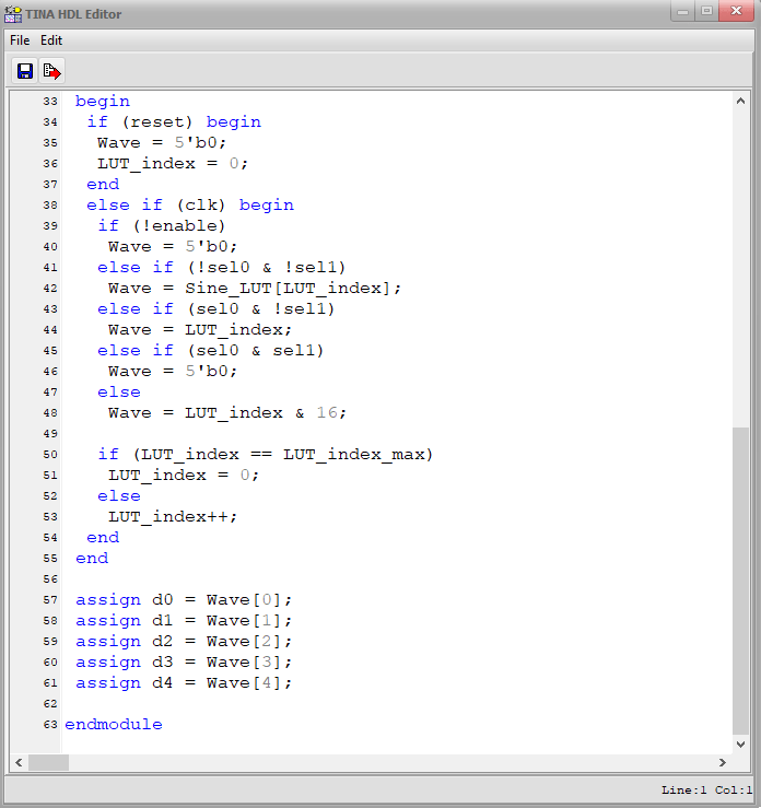 Wave Generator circuit with SystemVerilog-HDL Editor image2