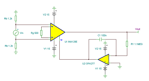 Instrumentation Amplifier Offset Correction Loop