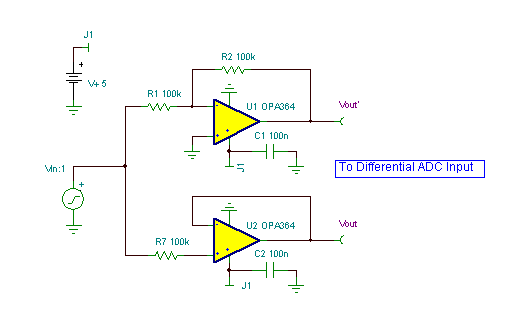 Single- Supply Bipolar- Input Differential Output Amplifier