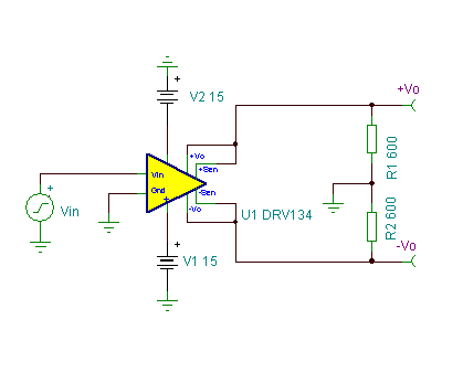 Single-Ended Input Differential Output Amplifier