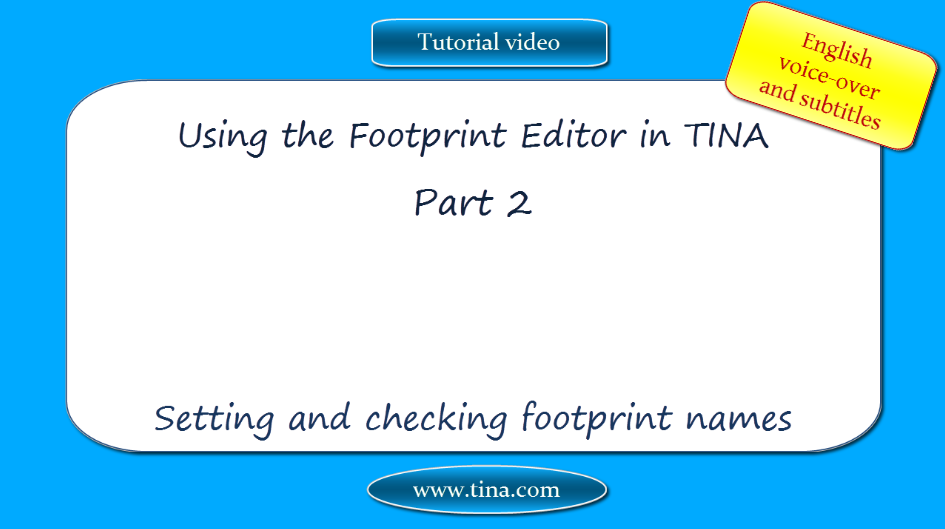 Setting and checking footprint names