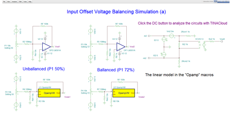 Input Offset Voltage Balancing Simulation A