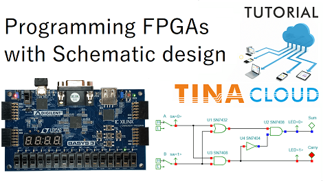 Programming FPGA Boards with TINACloud using Schematic Design Entry
