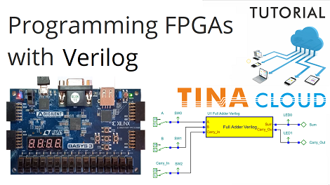Programming FPGA boards with Verilog in TINACloud