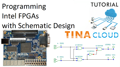 Programming a Terasic Intel FPGA Board with TINACloud using Schematic Design Entry