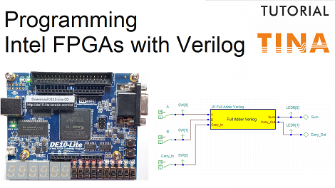 Programming a Terasic Intel FPGA board in Verilog with TINA