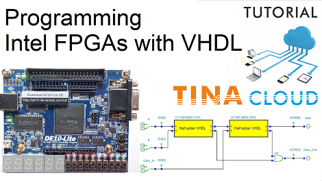 Programming a Terasic Intel FPGA board in VHDL with TINACloud