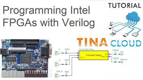 Programming a Terasic Intel FPGA board in Verilog with TINACloud