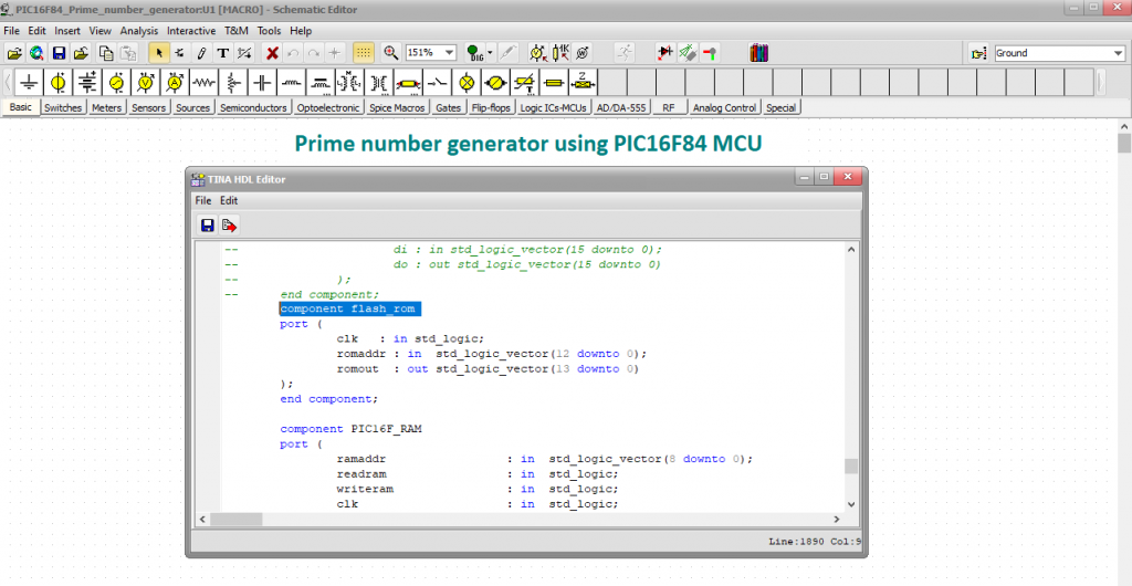 Prime Number generator_TINA HDL editor_2
