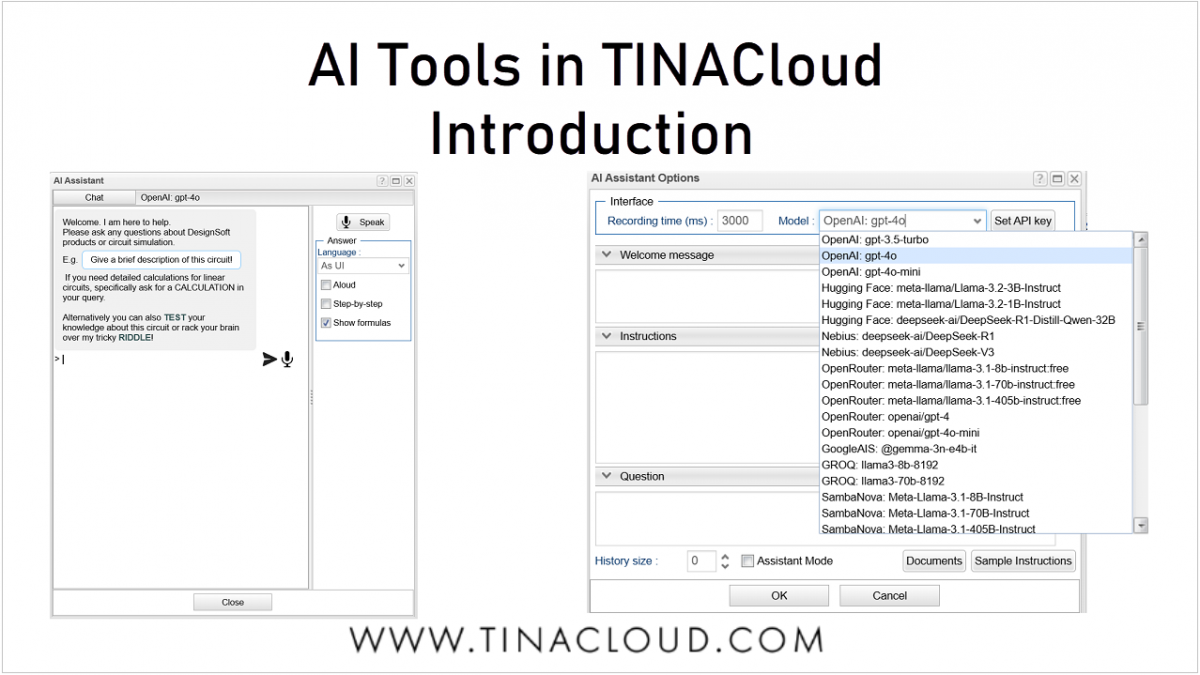AI Tools in TINACloud: Introduction, Circuit Design and Code Generation﻿