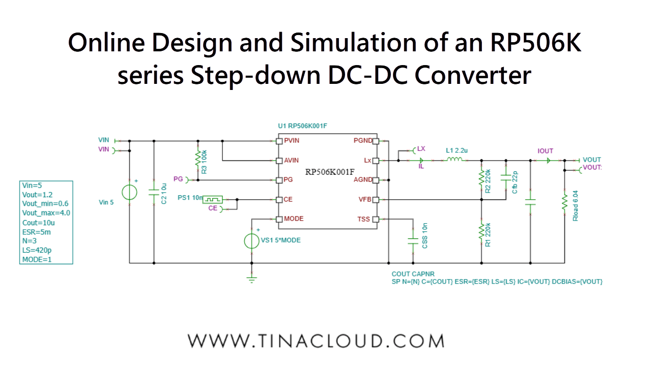 Online Design and Simulation of an RP506K series Step-down DC-DC ...