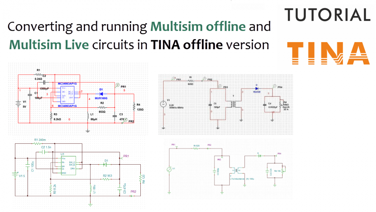 Converting and Running Analog Multisim Circuits in TINACloud tumbnail