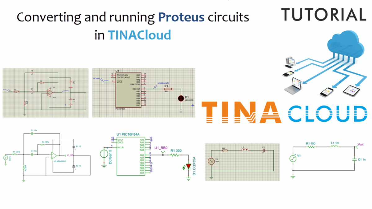 Converting and running Proteus circuits in TINACloud